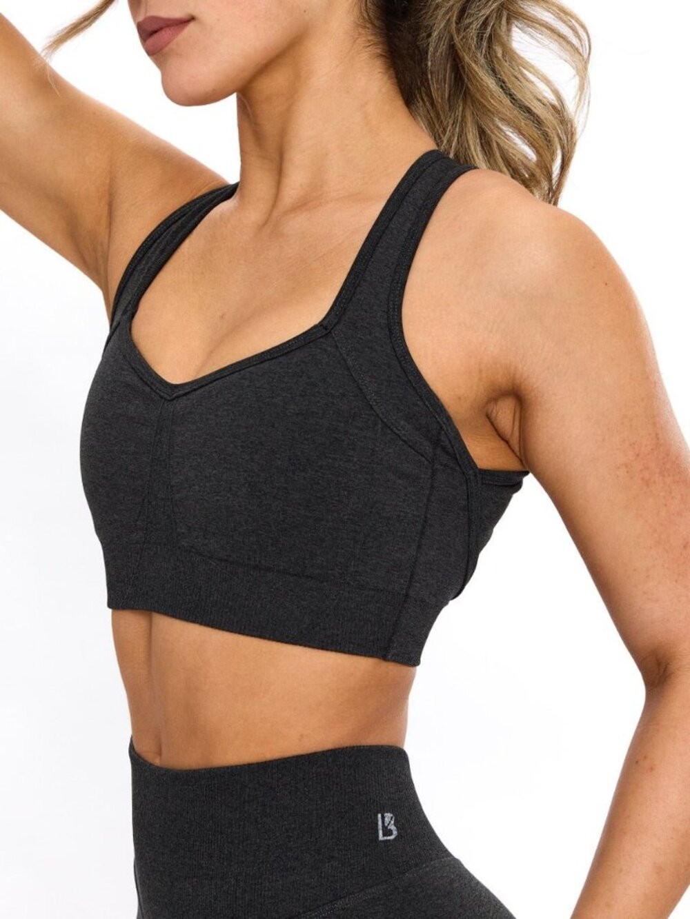 BuffBunny Charcoal Vida Seamless Sports Bra